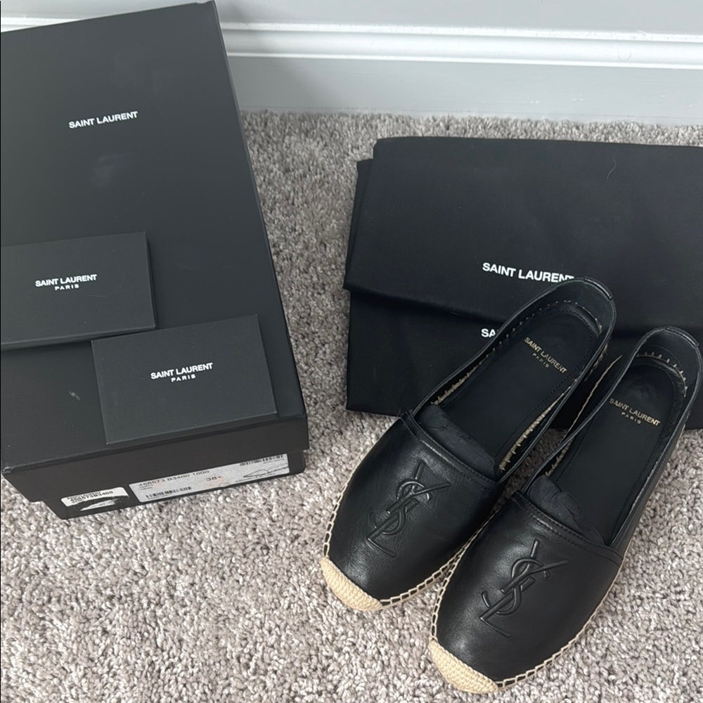 Saint Laurent Black Espadrilles - Picture 2 of 7